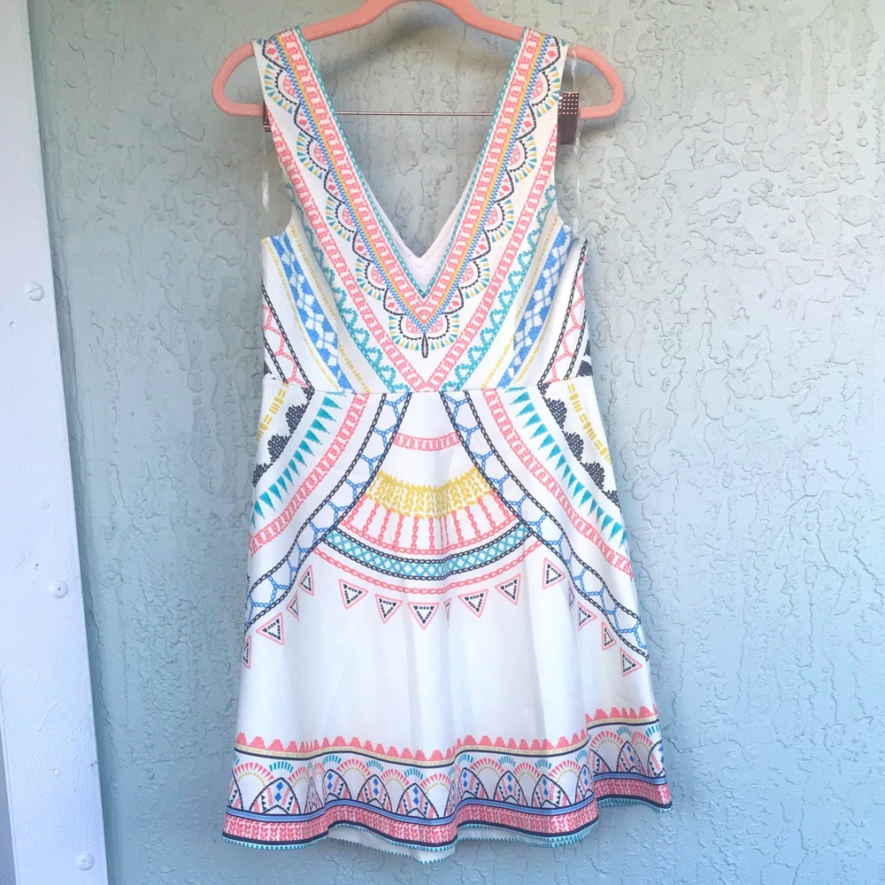 🦄 Aztec Fit and Flare Dress